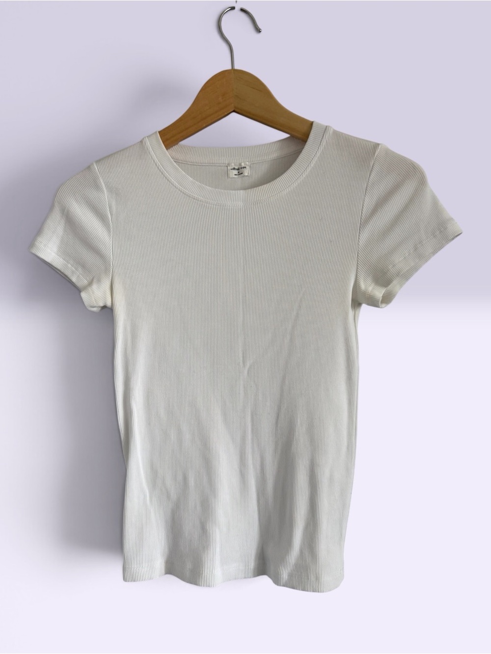Wilfred Ribbed Crewneck Short Sleeve Tee - White